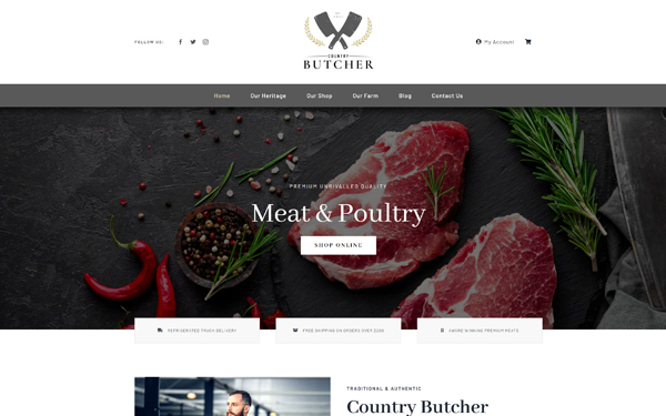 Country Butcher Website