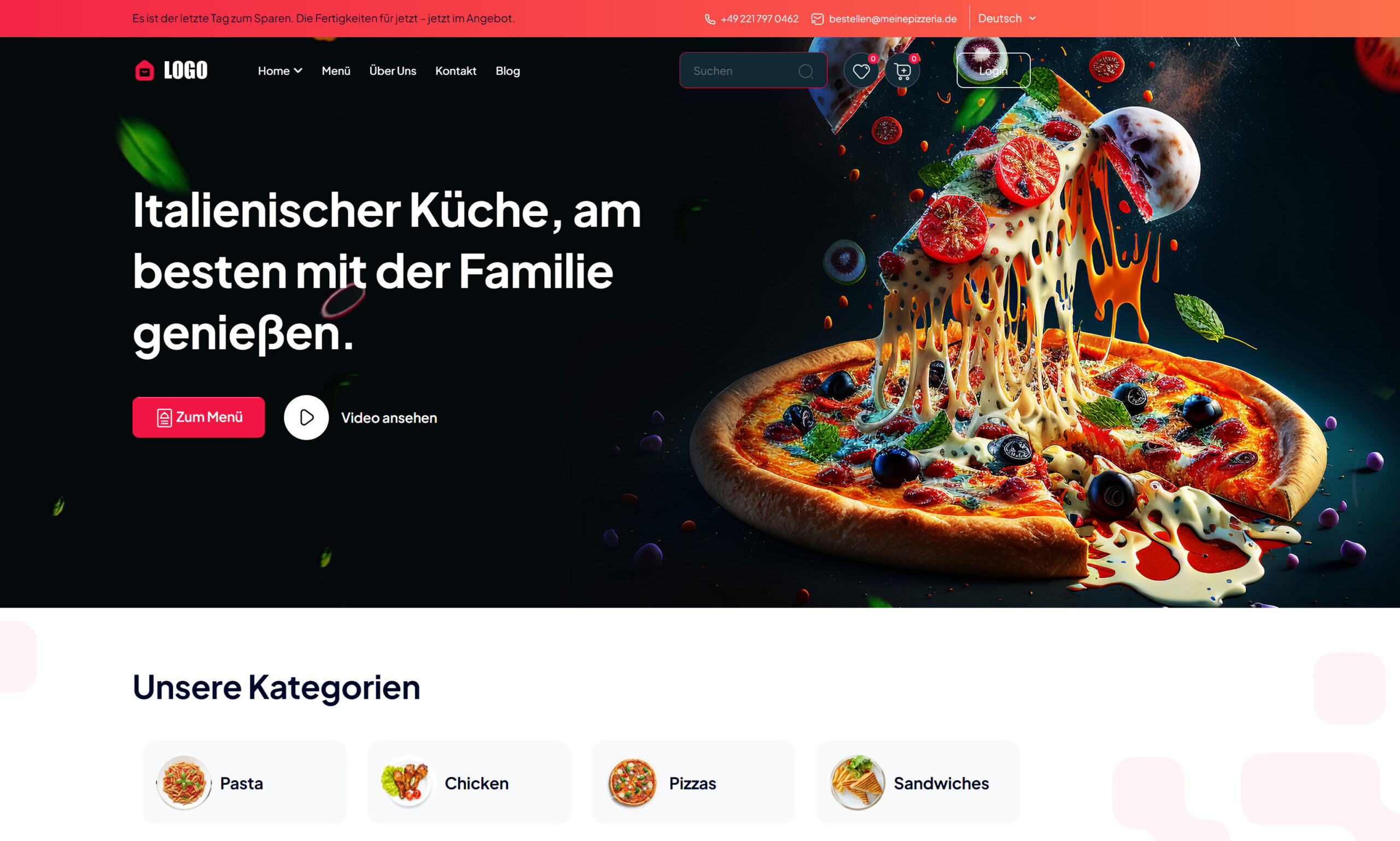 Webdesign für Gastronomie